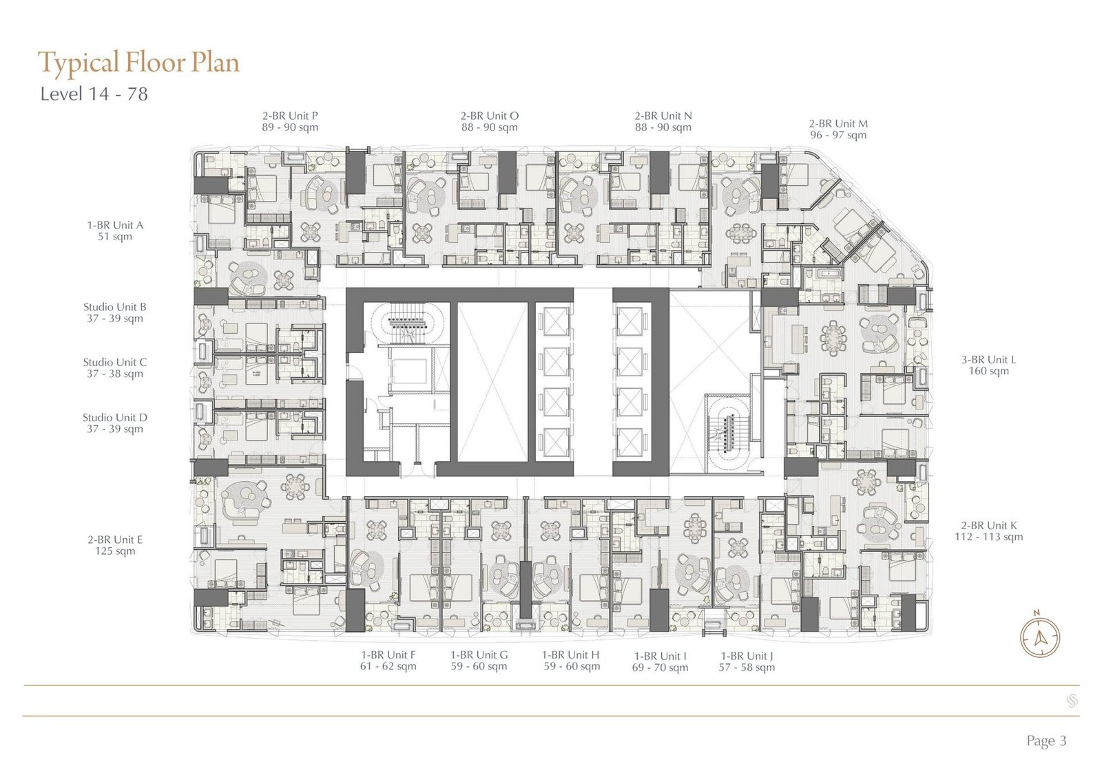 Typical Floor Plan Level 14-78